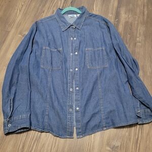 Women's Denim Button Down Shirt